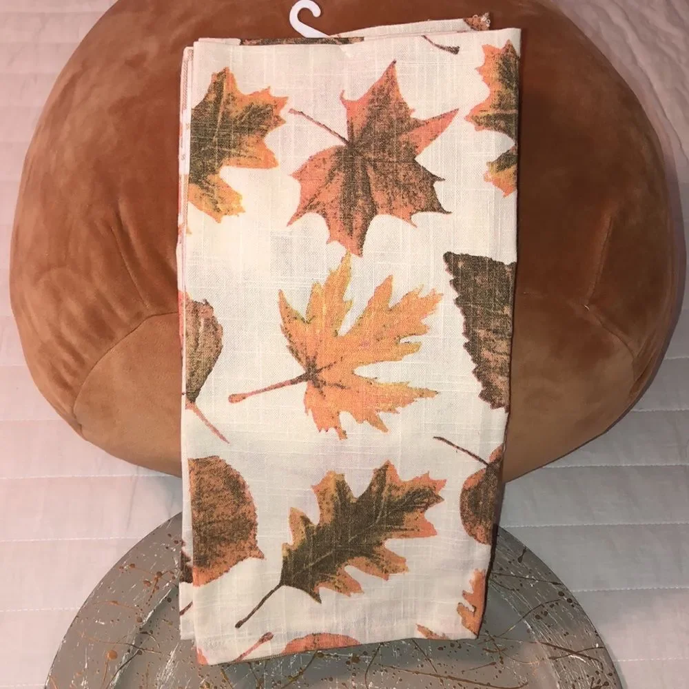 HOUSE & GARDEN Set of 3 Cotton Fall Harvest Kitchen Towels